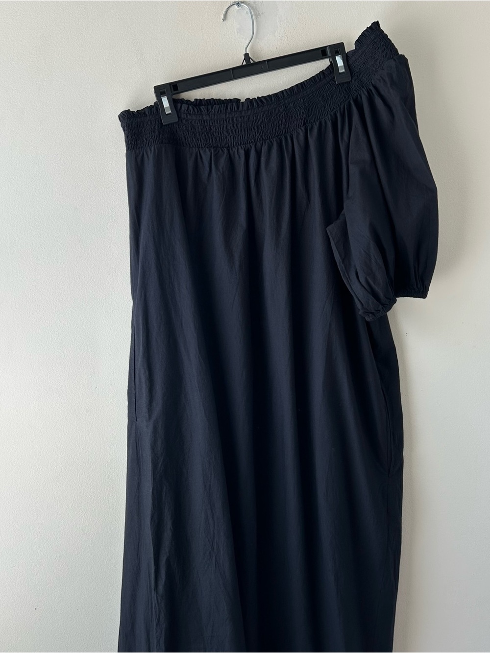 Maeve Anthropologie 100% Cotton One Shoulder Maxi Dress Black NWT L - Picture 8 of 14